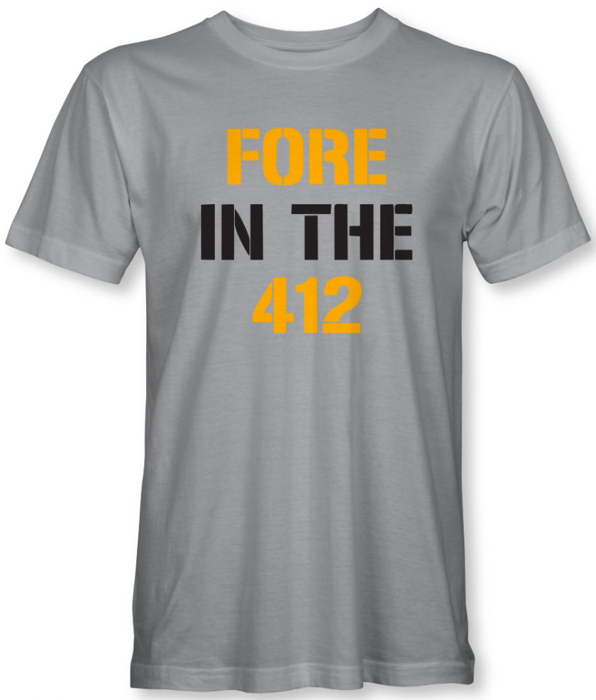 Pittsburgh Golf, T-Shirt, Fore in the 412