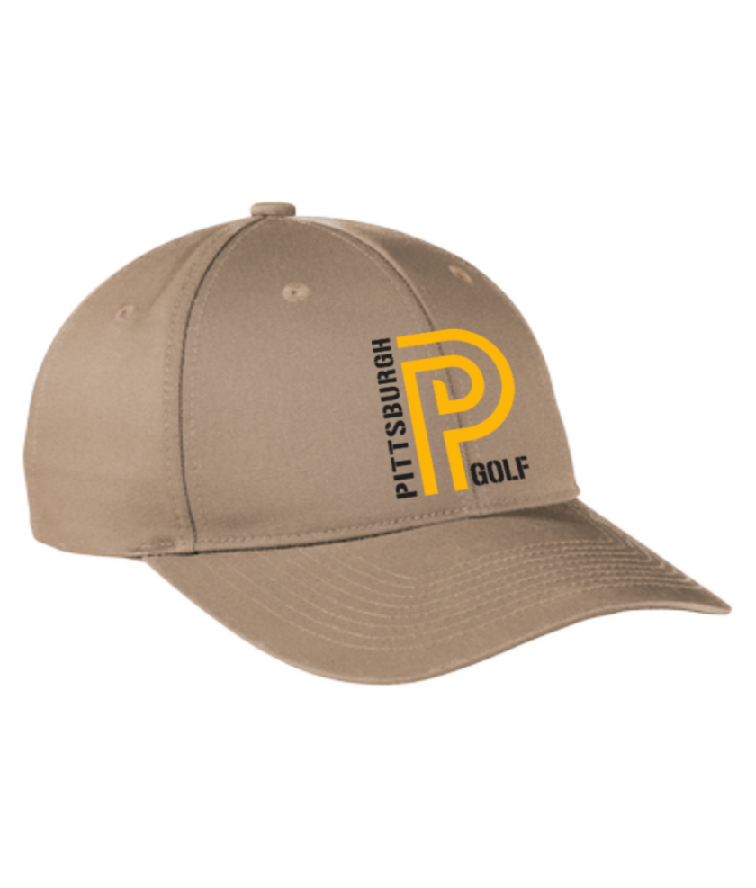 Pittsburgh Golf, Beige Curved, Hat