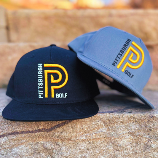 Premium Pittsburgh Golf Hat (5 Panel Mid Structured)