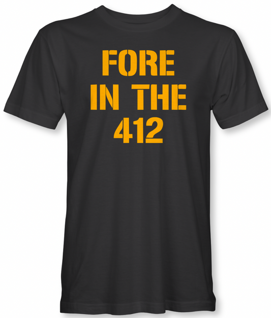 Pittsburgh Golf, T-Shirt, Fore in the 412