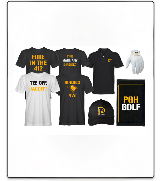 Pittsburgh Golf, T-Shirt, Pittsburgh Golf Birdie Package, Golf Towel, Hat, Polo, Golf Glove